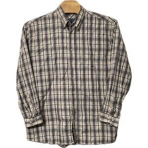 Roper Brand Men's Shirt‎ Button Down Long Sleeve Gray Plaid Size 2XL